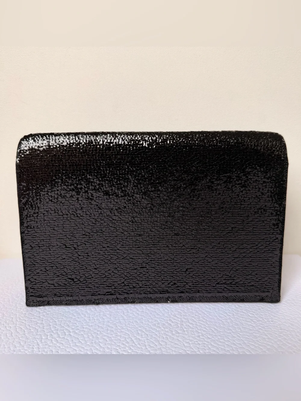 Saint Laurent Kate Tassel Chain Wallet Sequins Black Silver HW - Picture 12 of 14